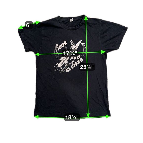 Vintage Igor and Red Elvises Band Ladies Black T-shirt size Small - Picture 2 of 5